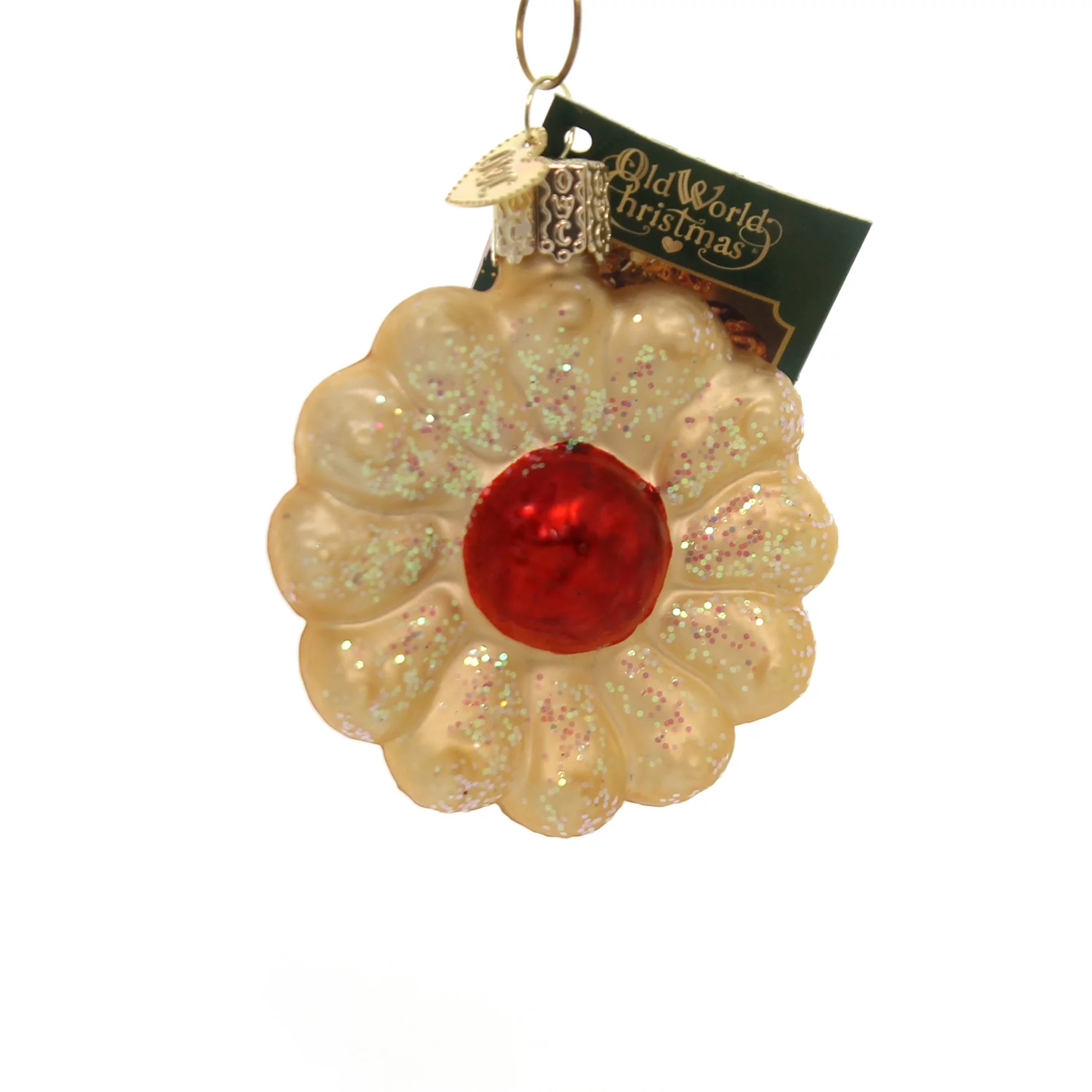 Old World Christmas Spritz Cookie Glass Ornament Treat Holiday 32190 Round
