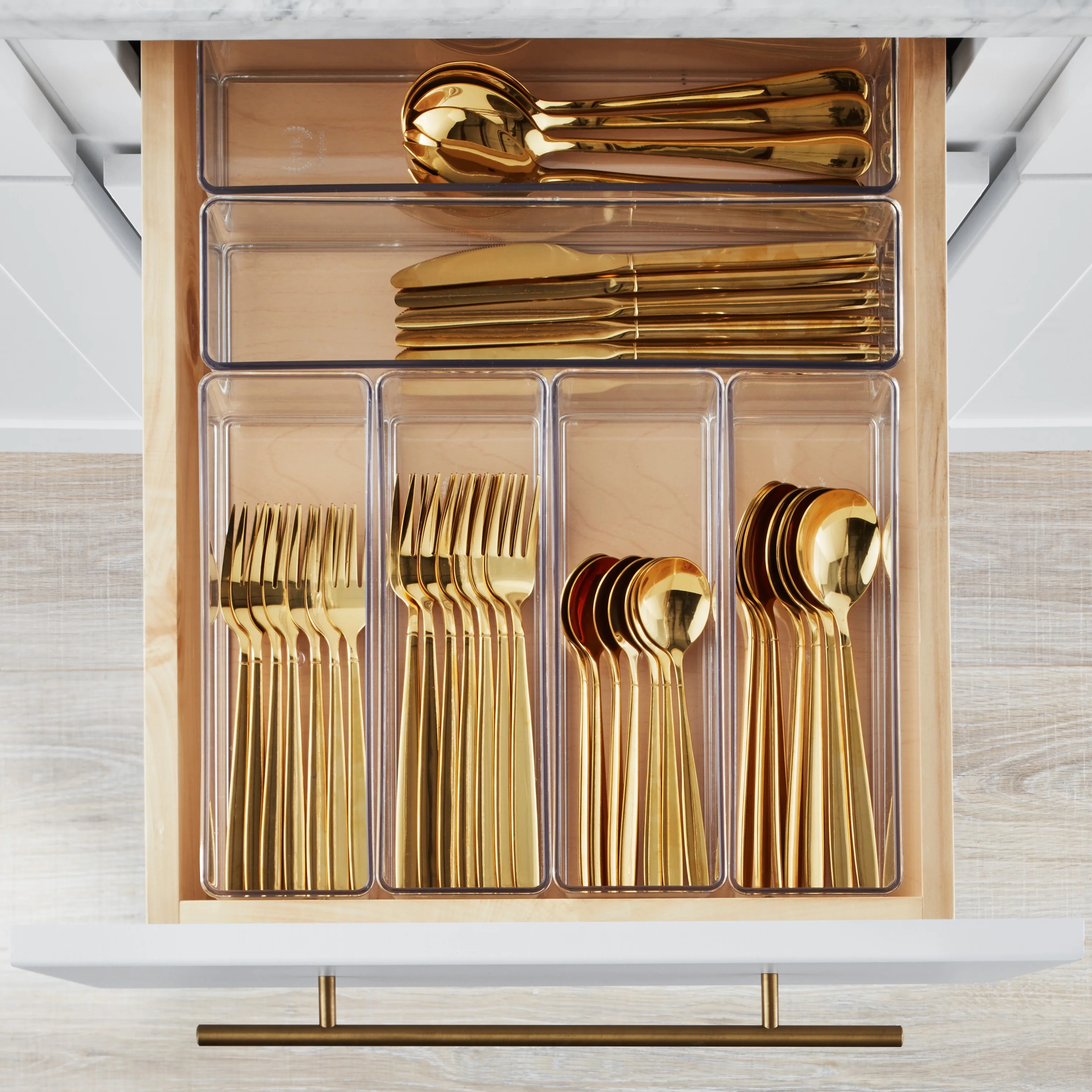 The Home Edit 6-Piece Clear Plastic Kitchen Drawer Edit Storage System