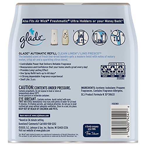 Glade Automatic Spray Refill, Air Freshener for Home and Bathroom, Exotic Tropical Blossoms, 6.2 Oz, 2 Count