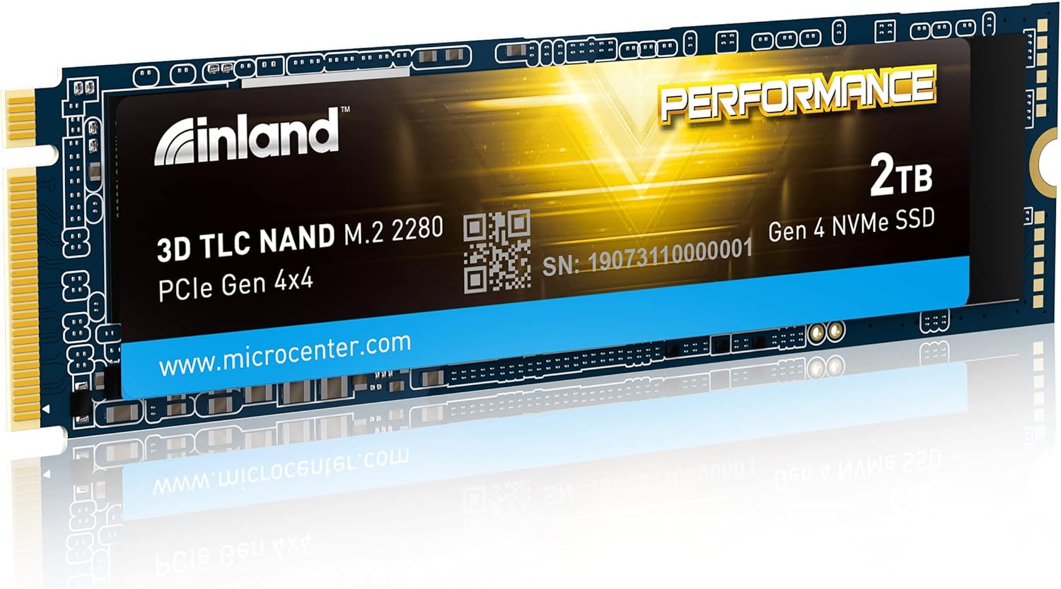 Inland Performance 1TB PCIe Gen 4.0 NVMe 4 x4 SSD M.2 2280 TLC 3D NAND Internal Solid State Drive, R/W Speed up to 5000MB/s and 4300MB/s, 1800 TBW