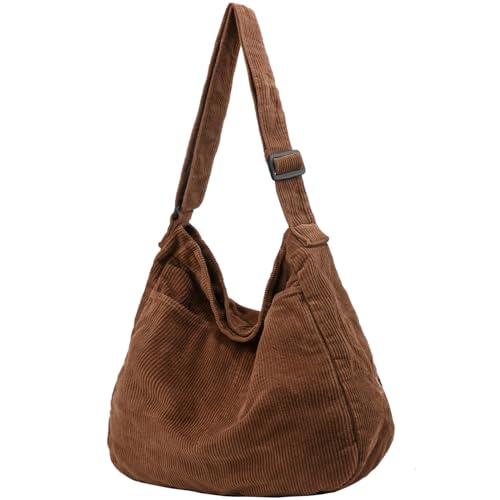 Canvas Tote Bag Casual Hobo Crossbody Shoulder Bag for Women and Men Large Purse Messenger Bag Travel Work