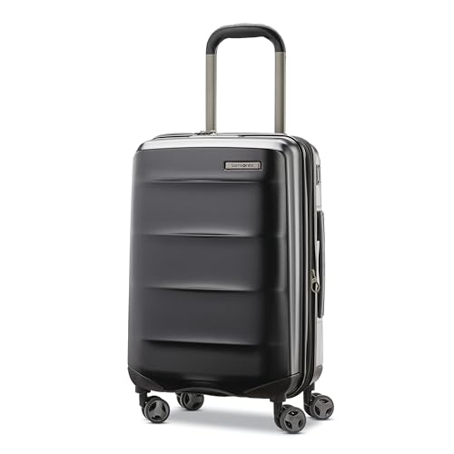 Samsonite Carry-On Pro Front Pocket Hardside Expandable 21-Inch Octiv Luggage: Durable & Impact Resistant, 360° Aero Trac Spinner Wheels, Adjustable Telescopic Handle, TSA Approved Lock - Silver