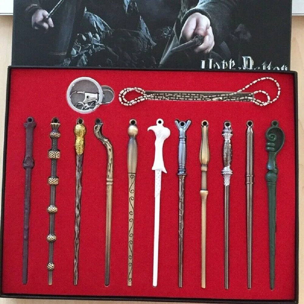 New 11 PCS Harry Potter Hermione Dumbledore Voldemort Magic Wands Halloween Gift