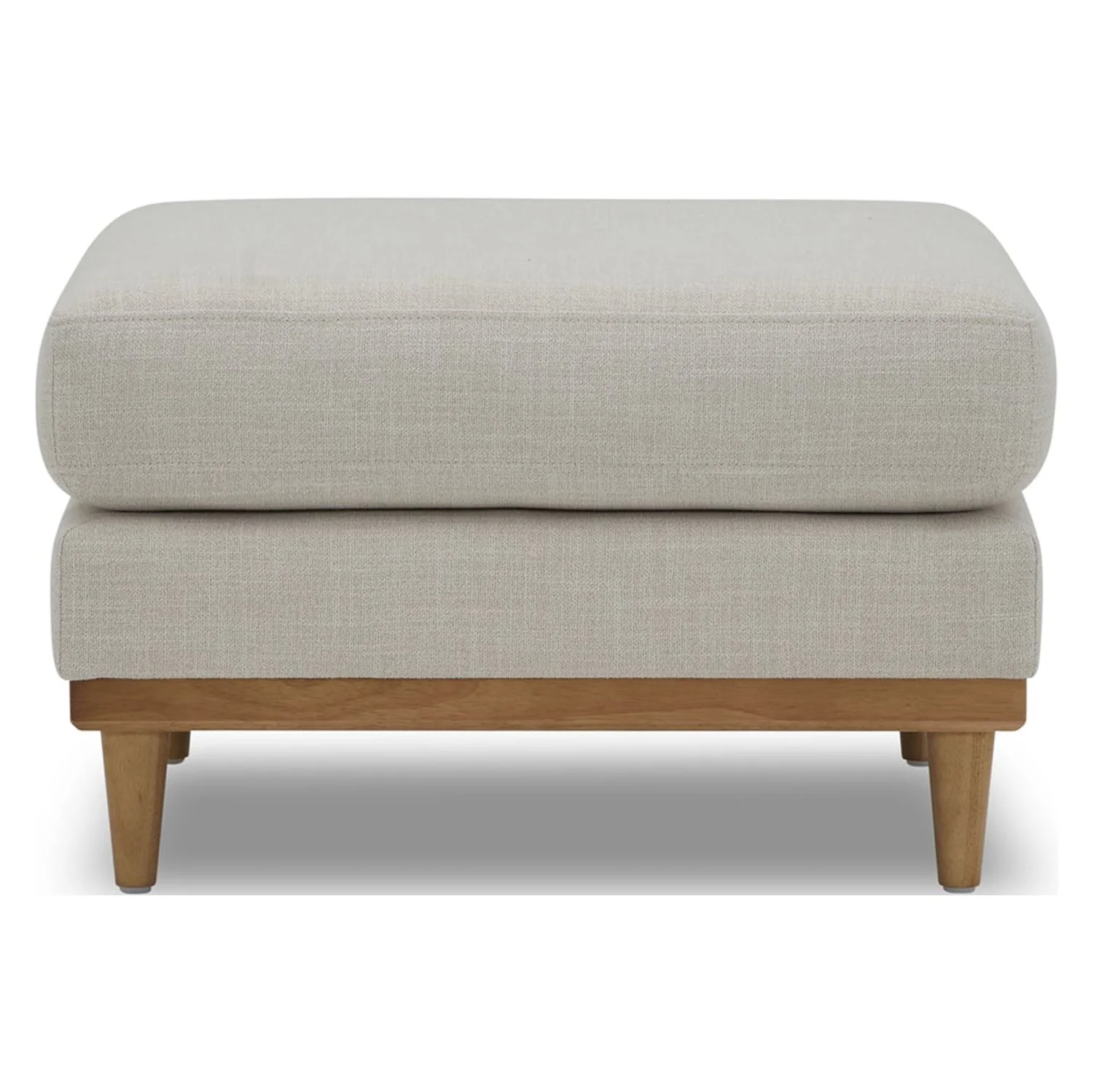 Better Homes & Gardens Springwood Square Wood Frame Ottoman, Light Honey Finish