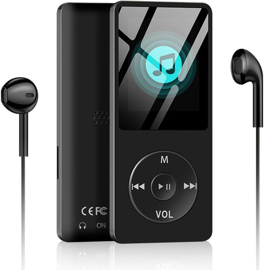 MP3 Player with Bluetooth Portable Music Player with HD Speaker,32GB Large Storage Player Supports Photos/Video Play/FM Radio/Voice Recorder/E-Book Reader,1.8
