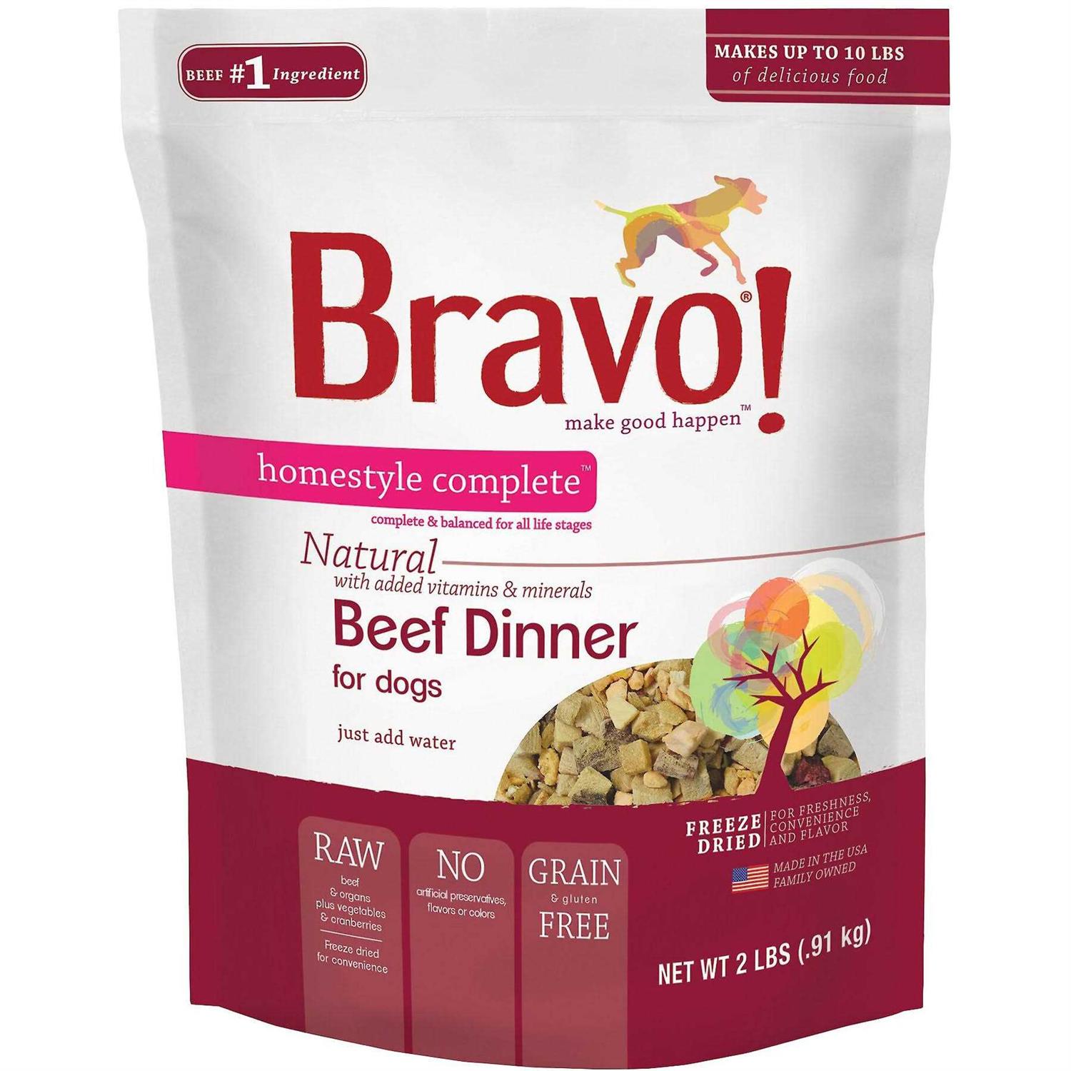 Bravo! Freeze Dried Homestyle Complete Beef Dinner Food - Pet Supplies online store