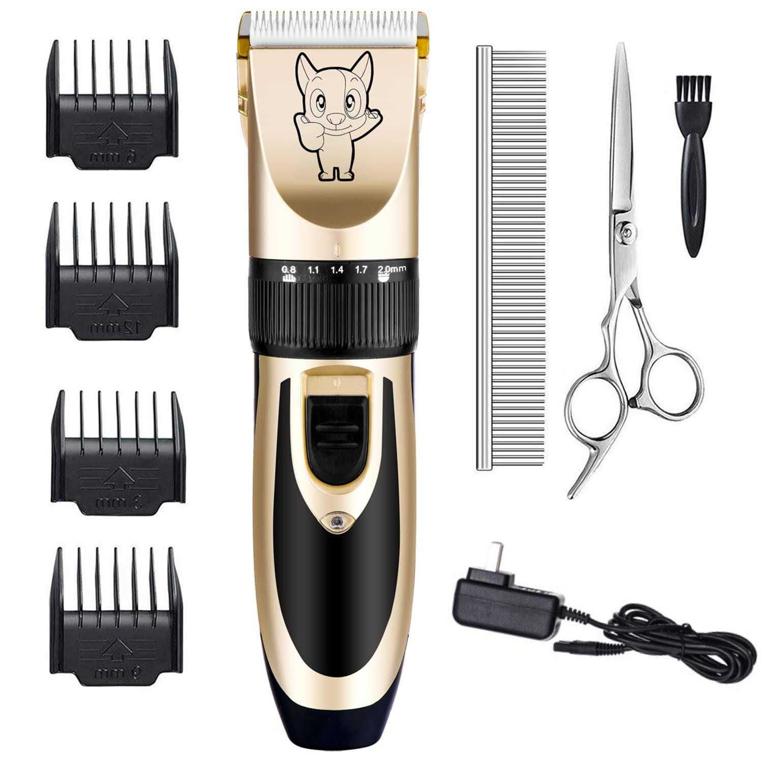 Highdas Dog Grooming Kit Clippers Low Noise Electric Quiet Rechargeable Cordless - Pet Supplies online store