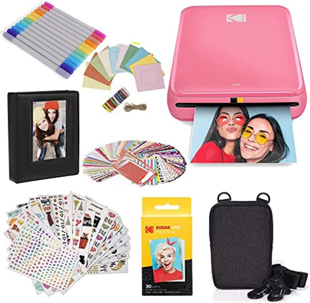 KODAK Step Wireless Mobile Photo Mini Printer (White) Compatible w/ iOS & Android, NFC & Bluetooth Devices Pack of 2