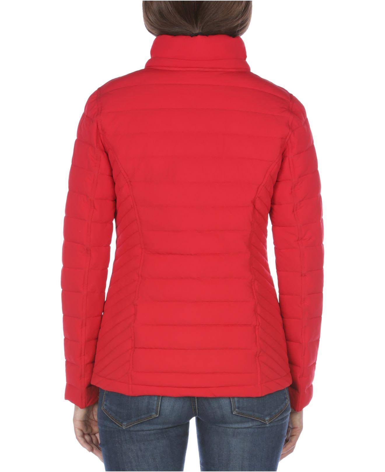 Nautica Hooded Stretch Packable Puffer Coat, Created for Macy&s - Nautica Red