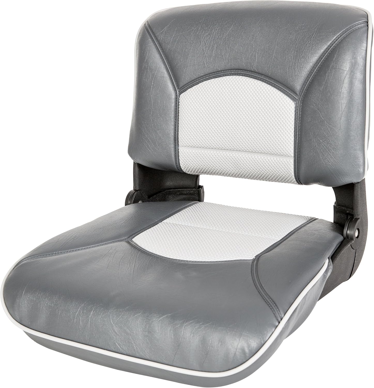Tempress Profile Guide Boat Seat with Charcoal/Gray Welded Cushion