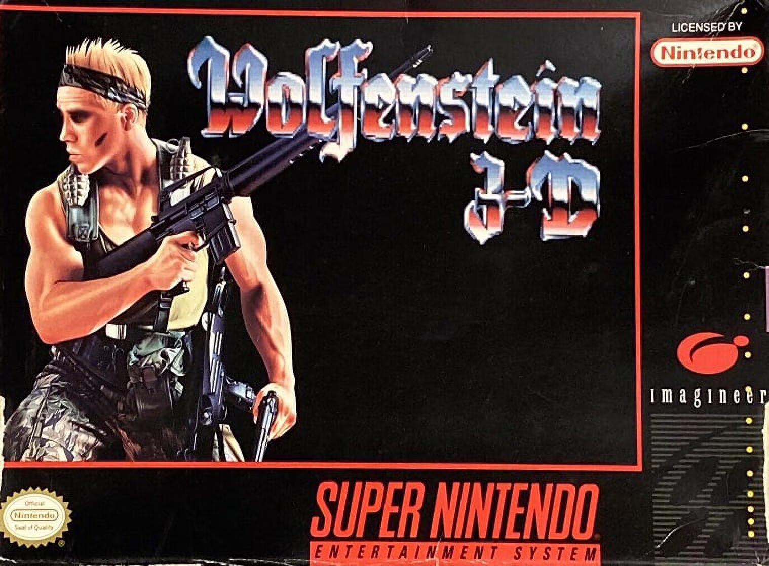 Restored Wolfenstein 3-D (Super Nintendo, 1994) SNES Shooter Game (Refurbished)