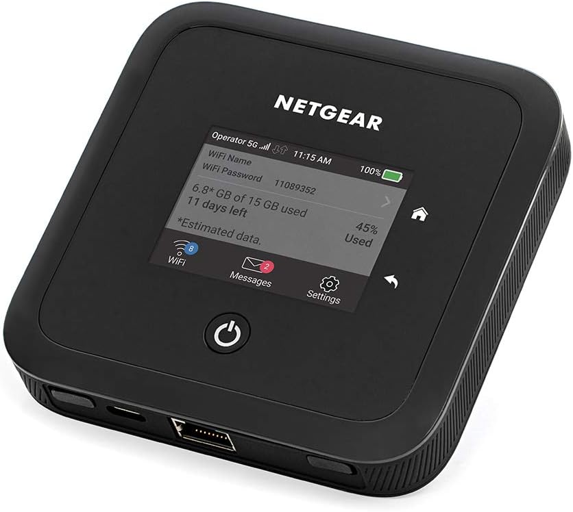 NETGEAR Nighthawk M5 5G Mobile Hotspot with WiFi 6 (MR5200) Ultrafast 5G Wireless Hotspot Router, Works Best with AT&T and T-Mobile, Connects Up to 32 Devices, Secure Wireless Network Anywhere