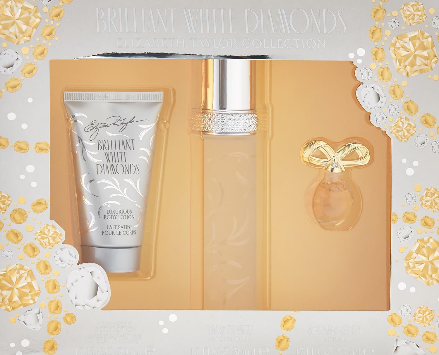 Elizabeth Taylor Brilliant White Diamonds Fragrance Set, 3 Count