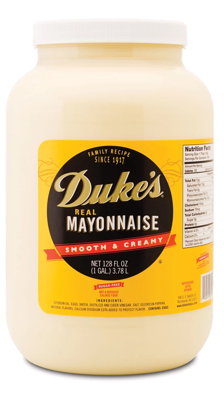 Duke's Real Mayonnaise, 128 oz Jar