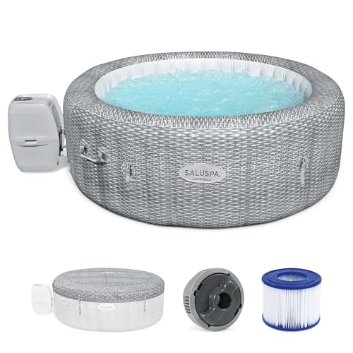 Bestway 4-6 Person SaluSpa Honolulu AirJet Inflatable Hot Tub Spa, 77