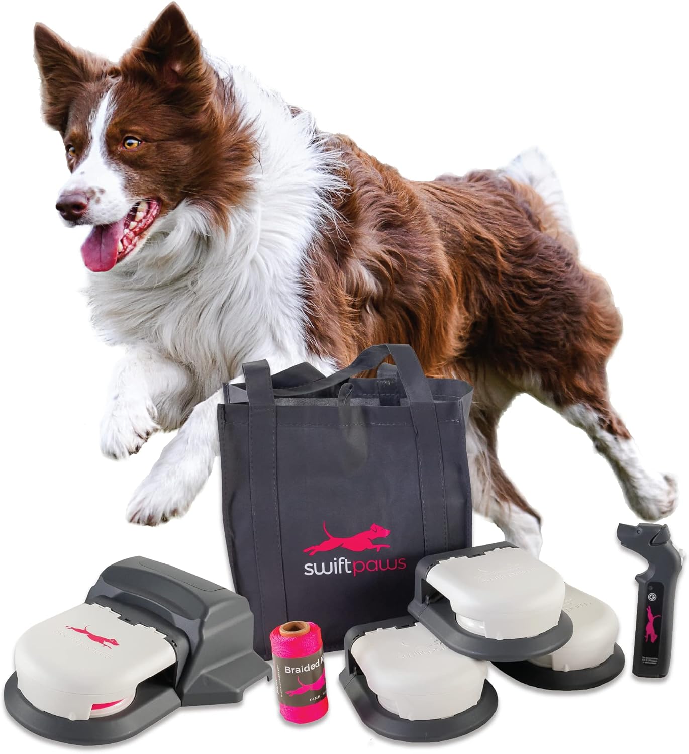 Swift Paws Home Remote-Control Capture-The-Flag Toy for Dogs, Fun Lure Course for Exercise