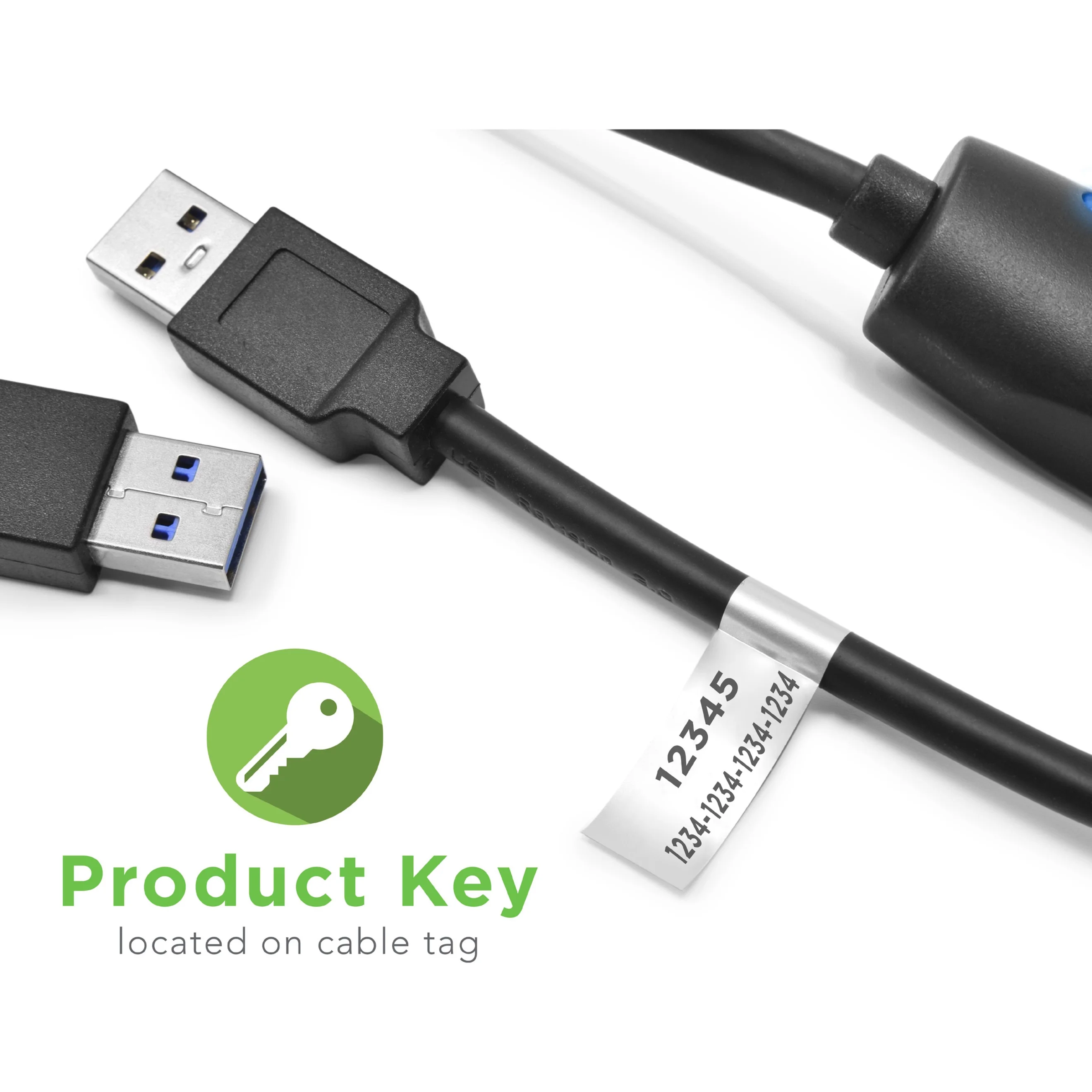 Plugable USB 3.0 Transfer Cable, Unlimited Use, Transfer Data Between 2 Windows PC's, Compatible with Windows 11, 10, 8.1, 8, 7, Vista, XP, Bravura Easy Computer Sync Software Included