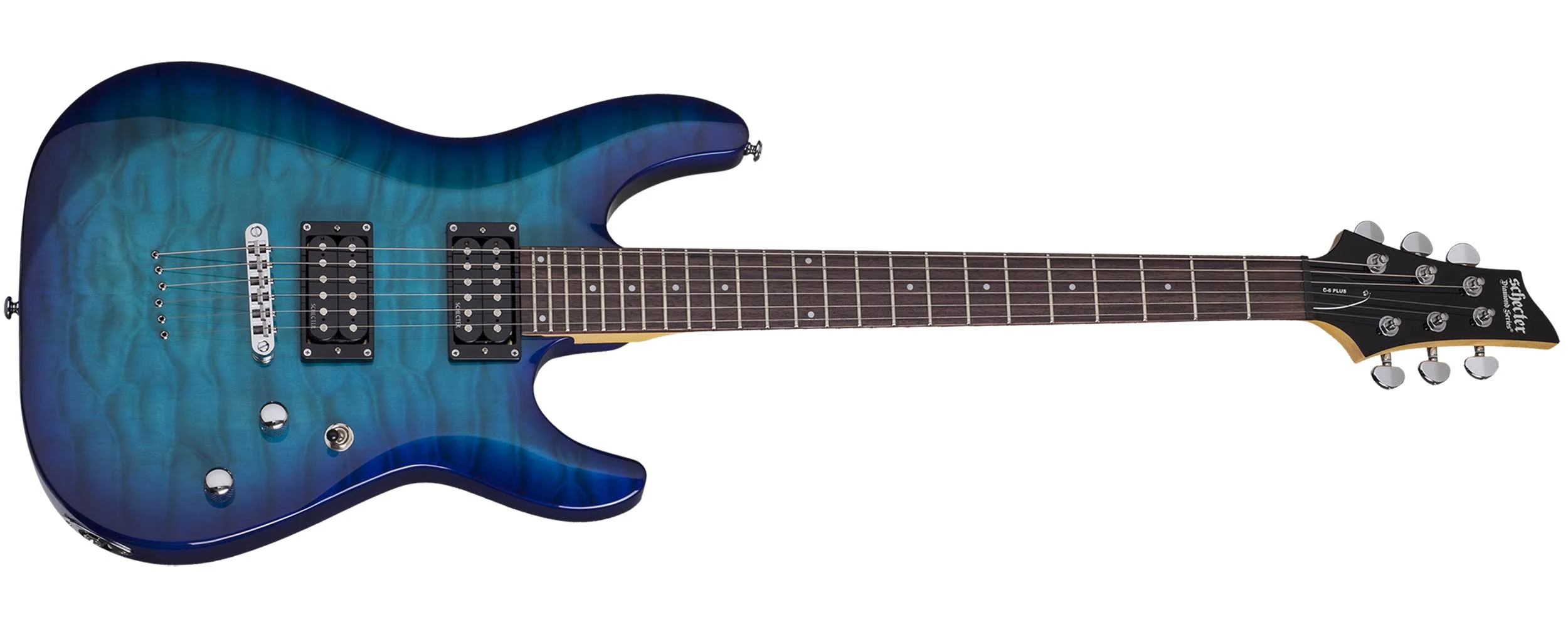 Schecter Guitar Research C-6 Plus Electric Guitar Ocean Blue Burst