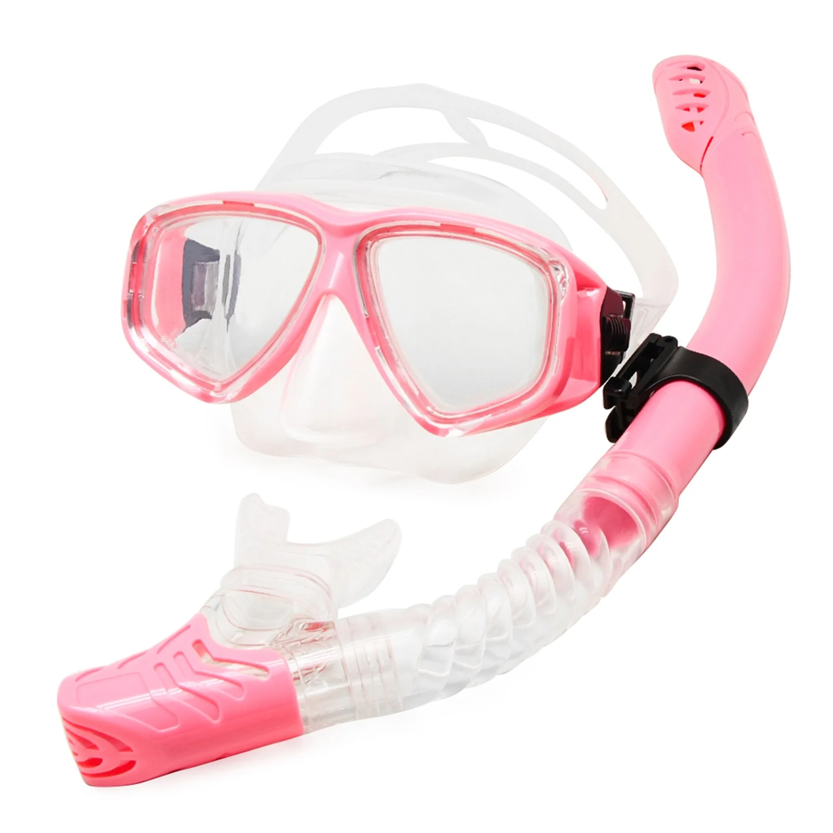 Optical Diving Gear Kit Myopia Snorkel Set, Different Strength for Each Eye, Nearsighted Dry Top Scuba Mask