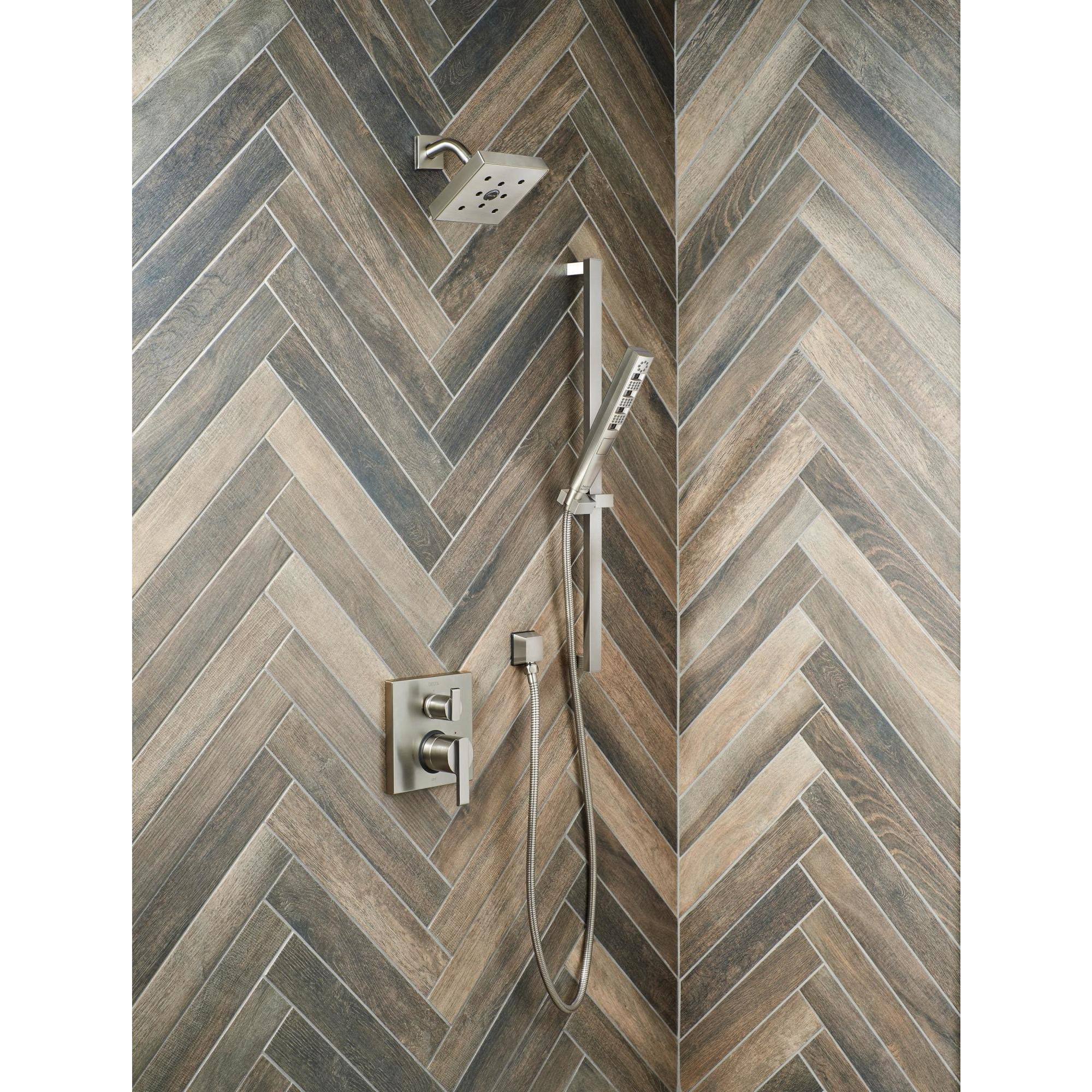 Delta T24867-SS Ara Angular Modern Monitor 14 Series Valve Trim with 3-Setting Integrated Diverter, Stainless