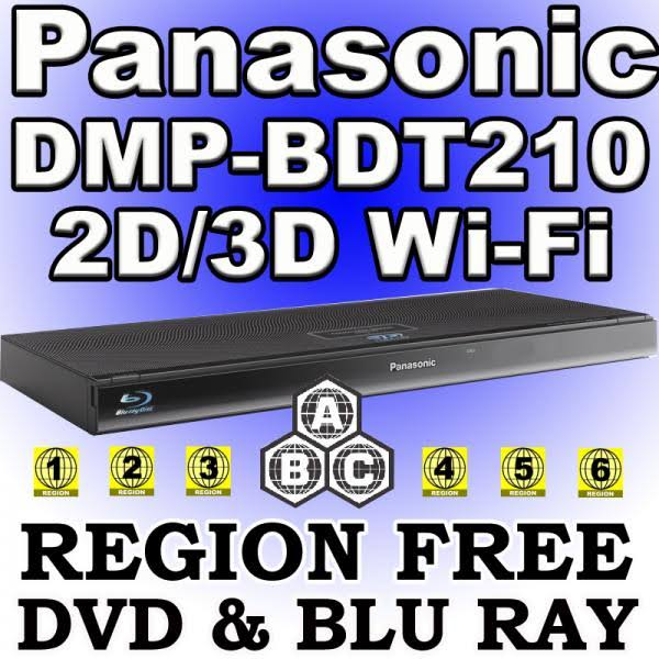 Panasonic Dmp-bdt210 3D Multi Zone All Region Code Free DVD Blu Ray