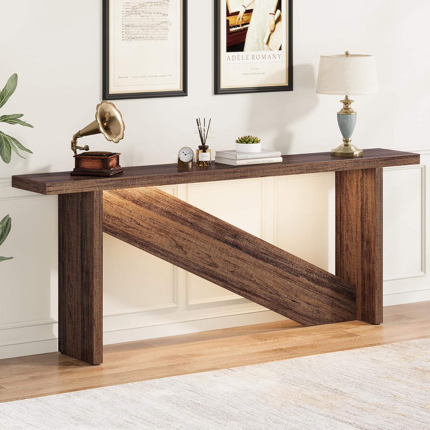 Console Table with LED Lights, 70.86