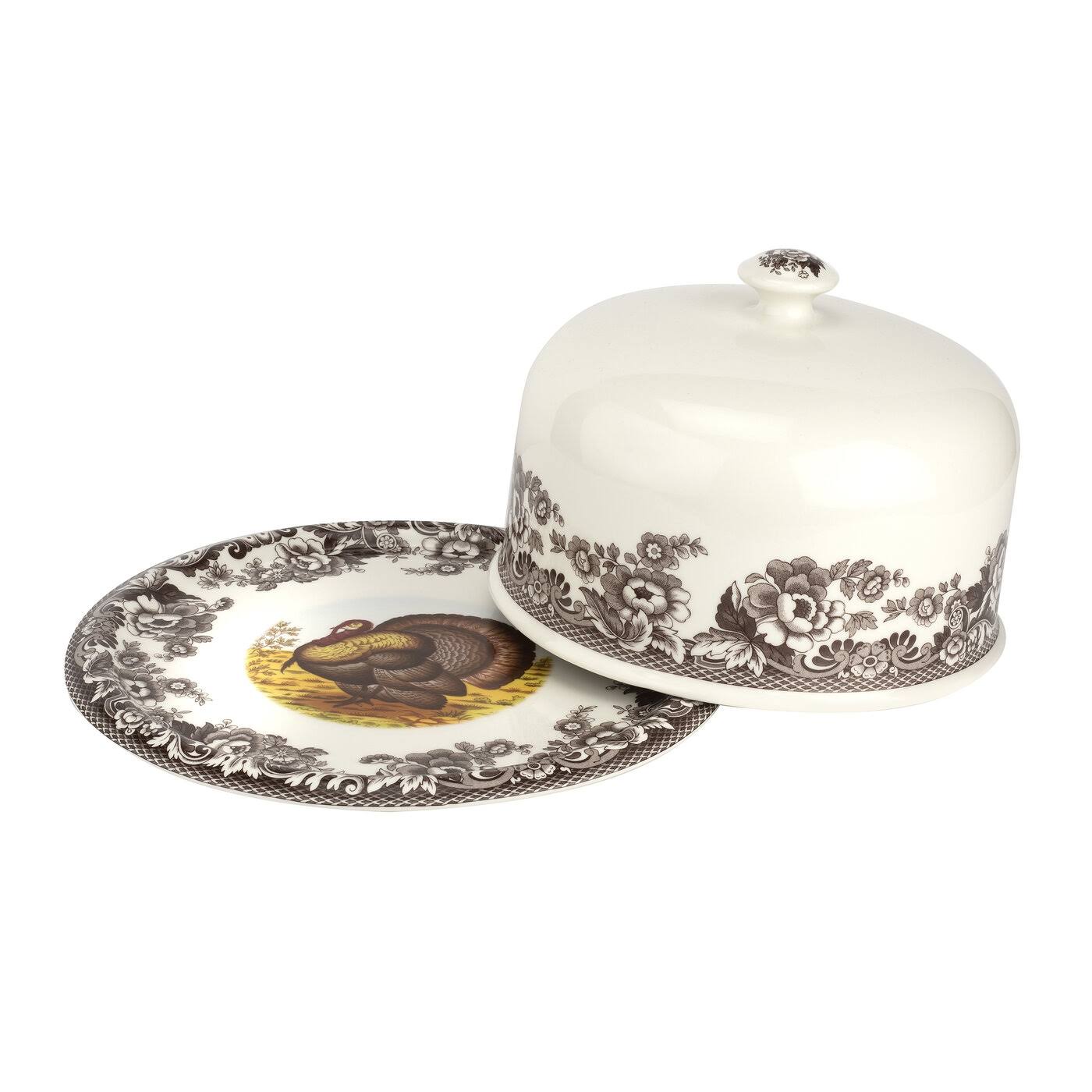 Spode Woodland 2 Piece Serving Platter with Dome (Turkey)