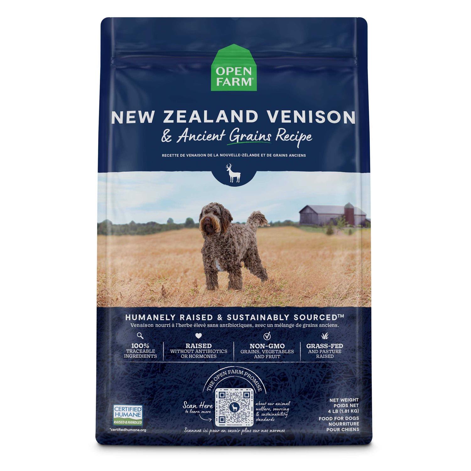 Open Farm New Zealand Venison Ancient Grains Dry Dog Food - Pet Supplies online store