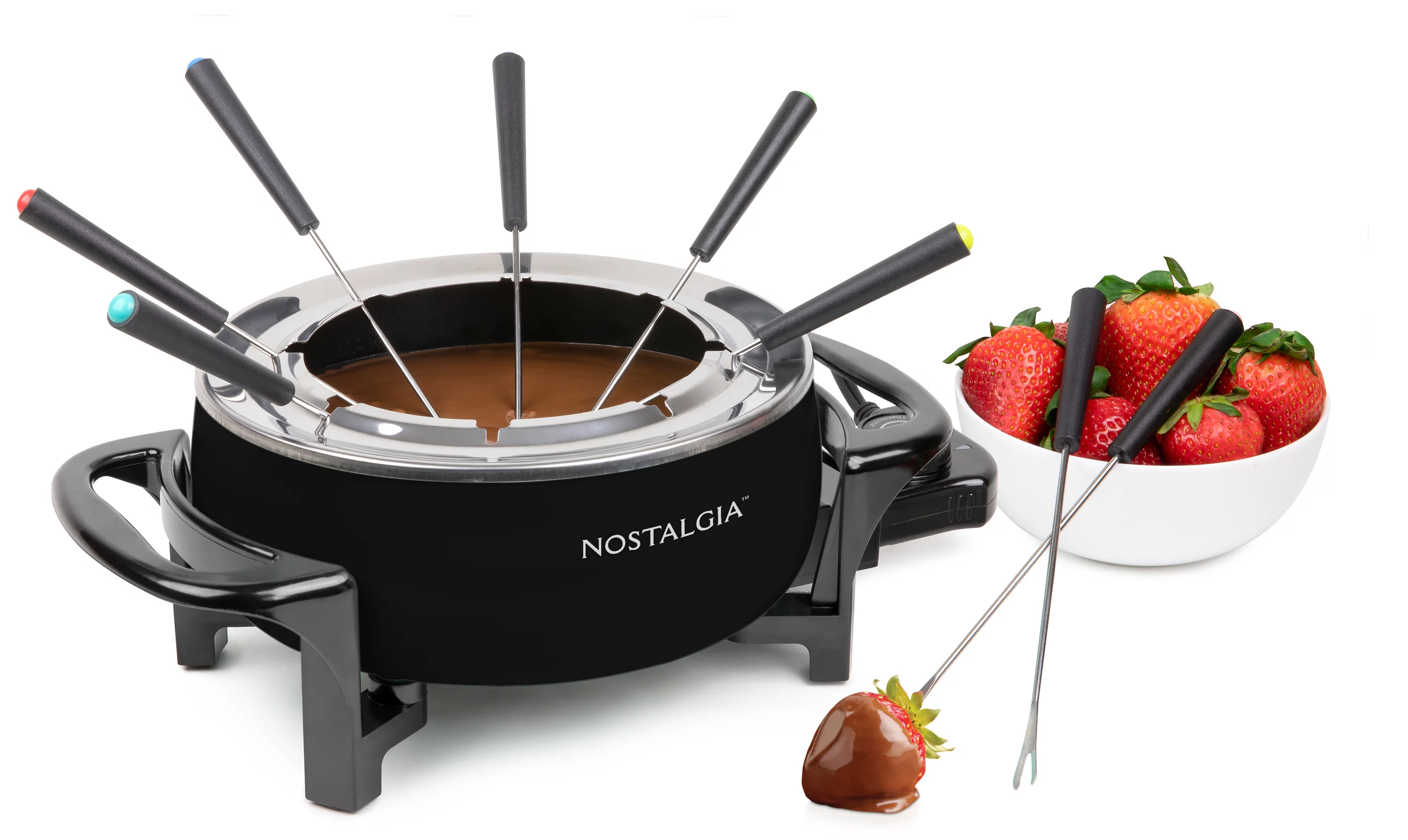 Nostalgia FPS6BK 12-Cup Electric Fondue Pot, Black