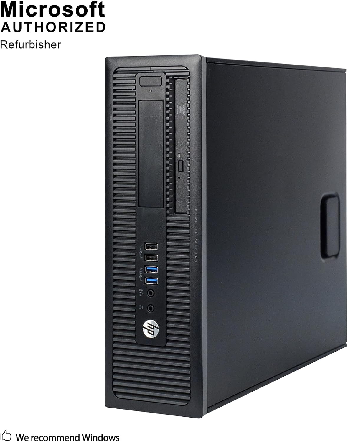 HP ProDesk 600 G1 High Performance Business Small Form Factor Desktop Computer, Intel Core i3-4130 3.4 GHz, 8GB RAM, 500GB HDD, DVD, WiFi, Windows 10 Pro (Renewed)