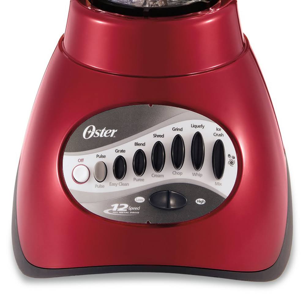Oster 12-Speed Blender, 6-Cup Capacity, Metallic Red