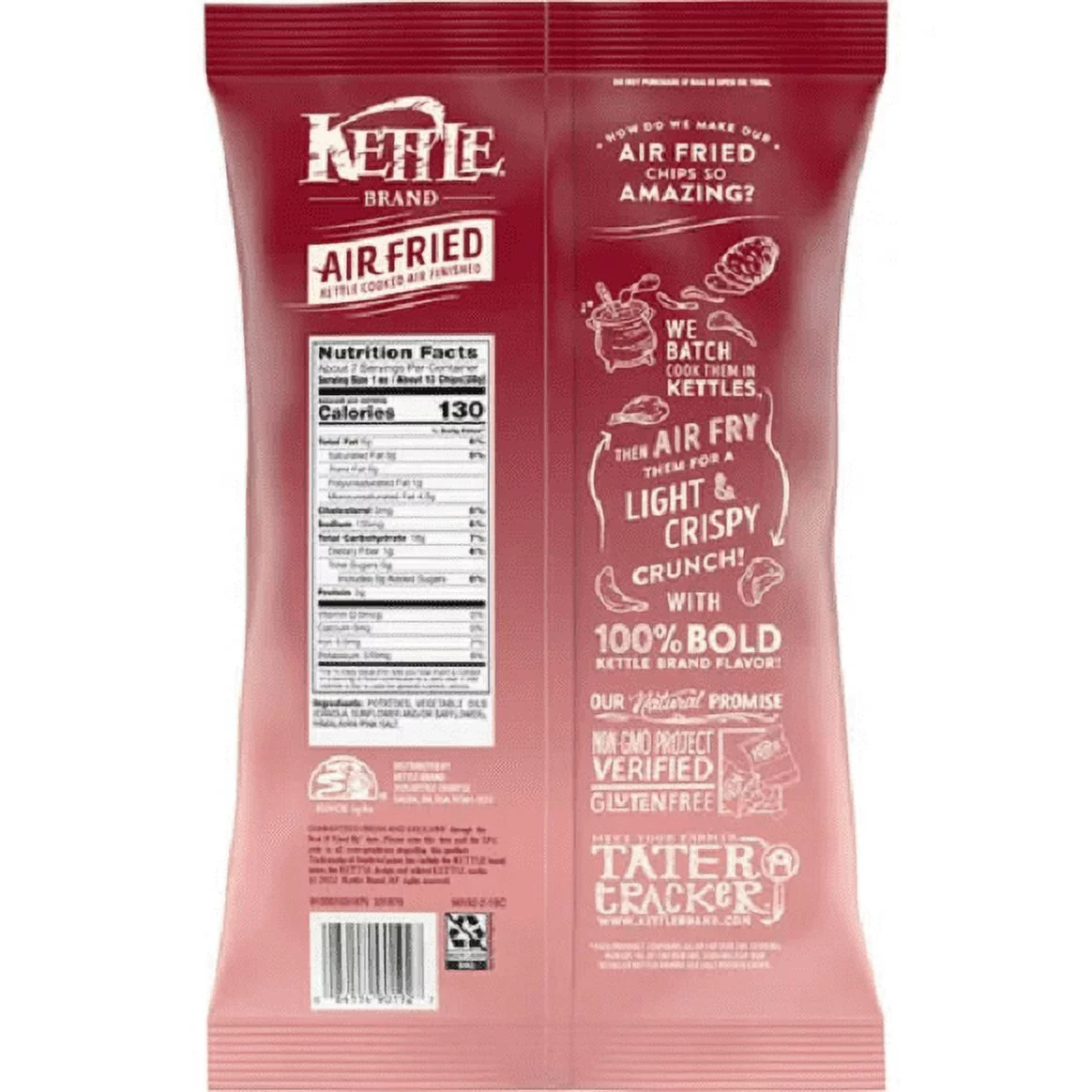 Kettle Brand Air Fried Himalayan Salt Kettle Chips, 3-Pack 6.5 oz. Bags