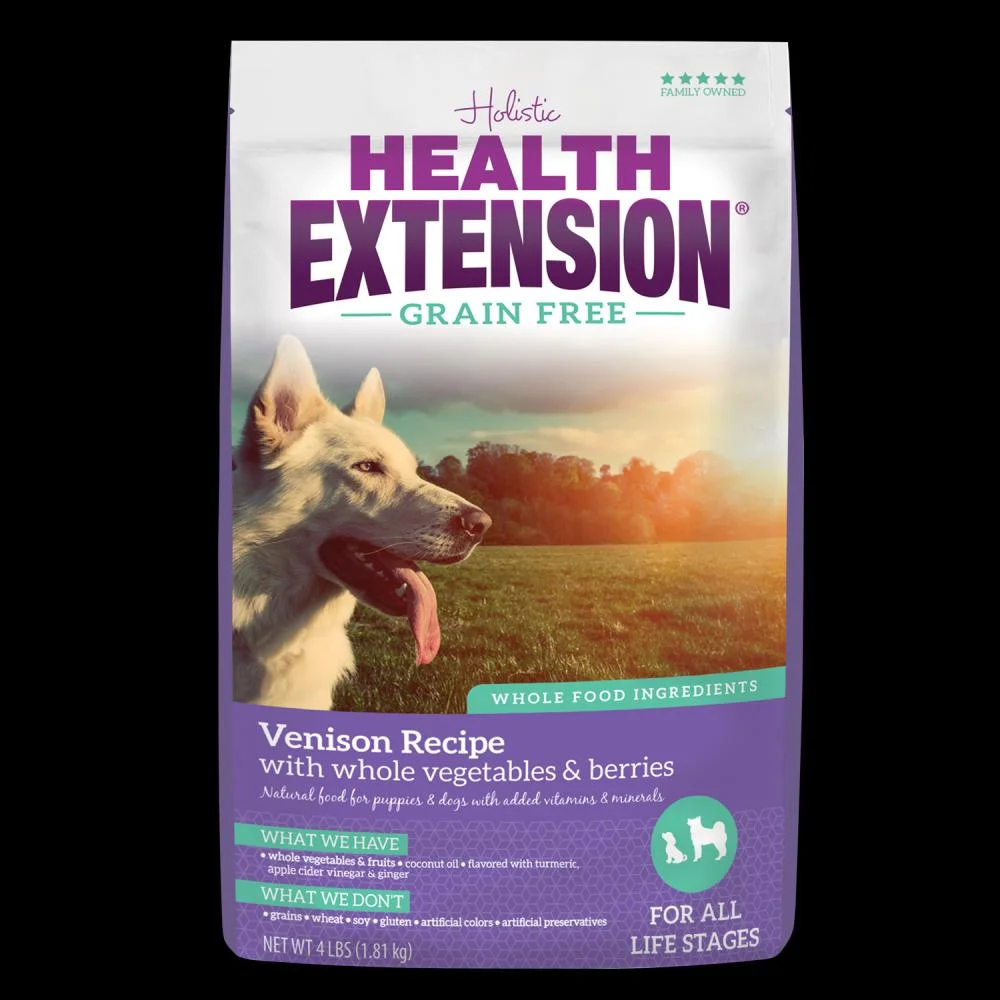 Health Extension Grain Free Venison Recipe Dry Dog Food 10 lb