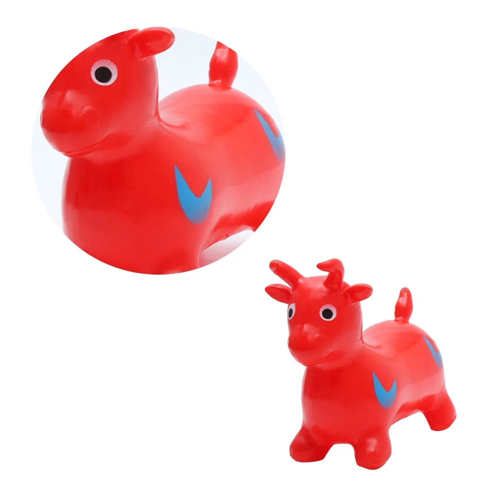 1PC Inflatable Mini PVC Animal Toy Creative Funny Music Playing Toys for Indoor and Outdoor Playing Decoration Prop (Random Color)