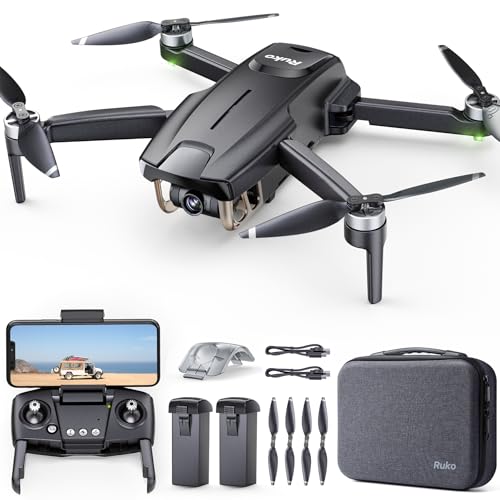 Ruko F11MINI Drone with Camera 4K, Under 249g, 60 Mins Flight with 2 batteries, 5GHz Transmission, GPS Auto Return, Brushless Motor, Foldable and Lightweight, FPV Quadcopter for Beginner, Adults