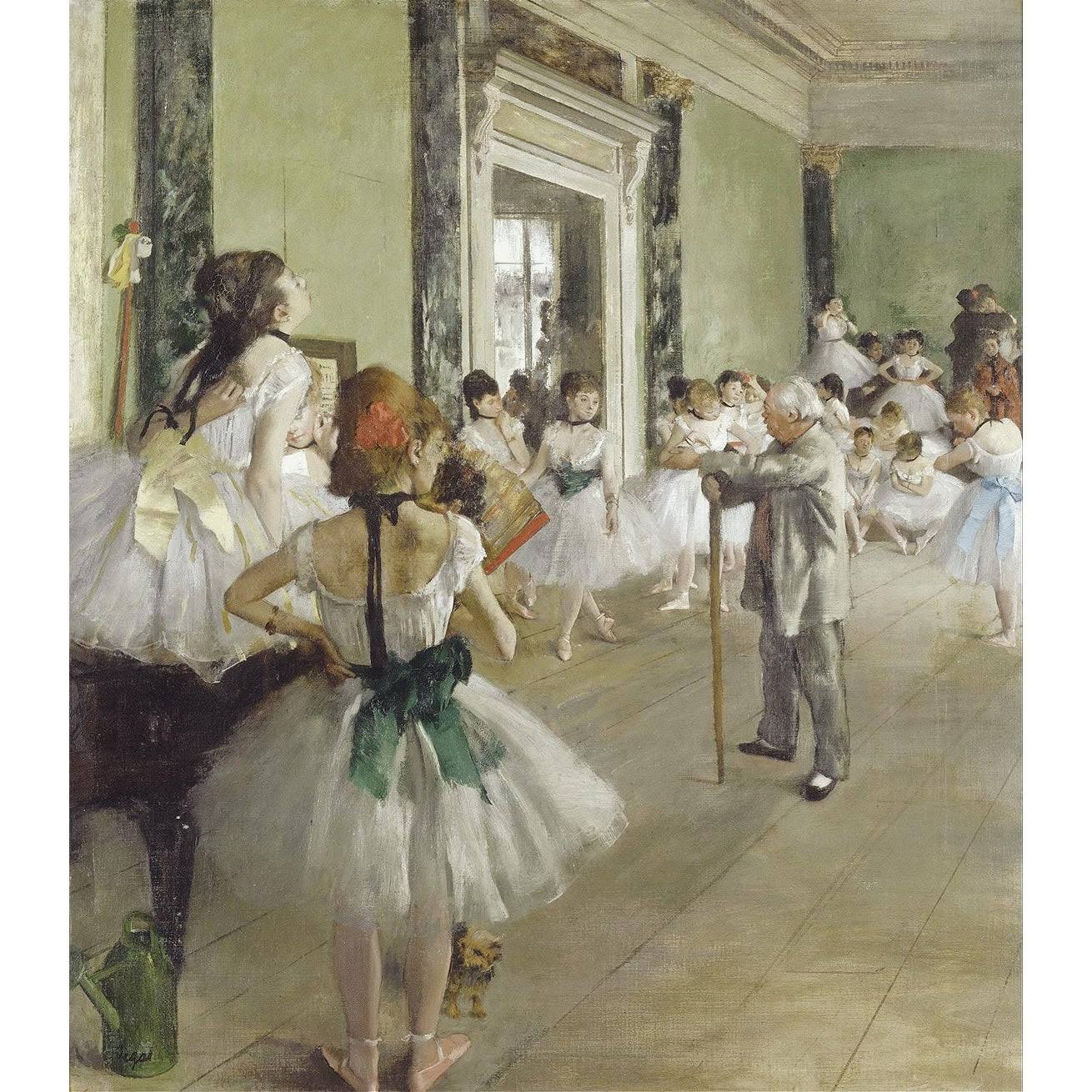 The Ballet Class by Edgar Degas Giclee Print Oil Painting Silver Frame Size 22x22 x 25x22 - Plastic - 22 x 25