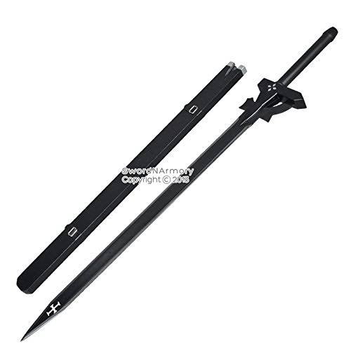 43x22 Sword Art Online Anime Kazuto Kirigaya Kirito Black Sword Steel Cosplay Prop