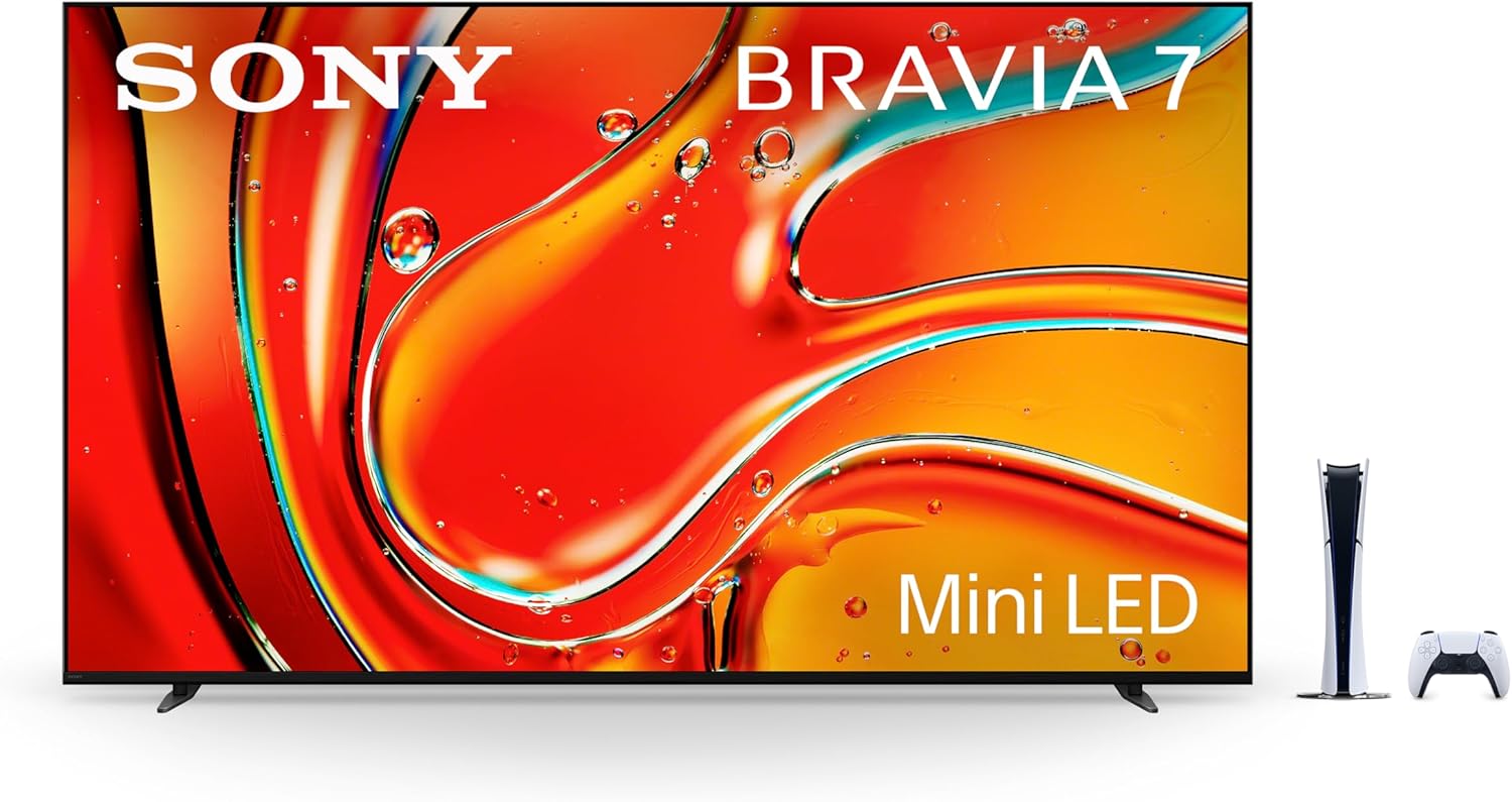 Sony 85 Inch Mini LED QLED 4K Ultra HD TV BRAVIA 7 Smart Google TV & PlayStation 5 Digital Edition Console (Slim)