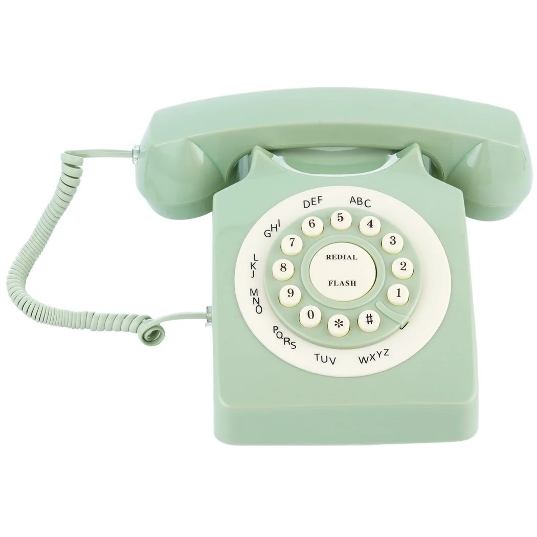 Corded Landline Telephone, Cute Clear Sound Vintage Phone, Old Fashioned Telephone Desk Decoration for Home, Office, Hotel
