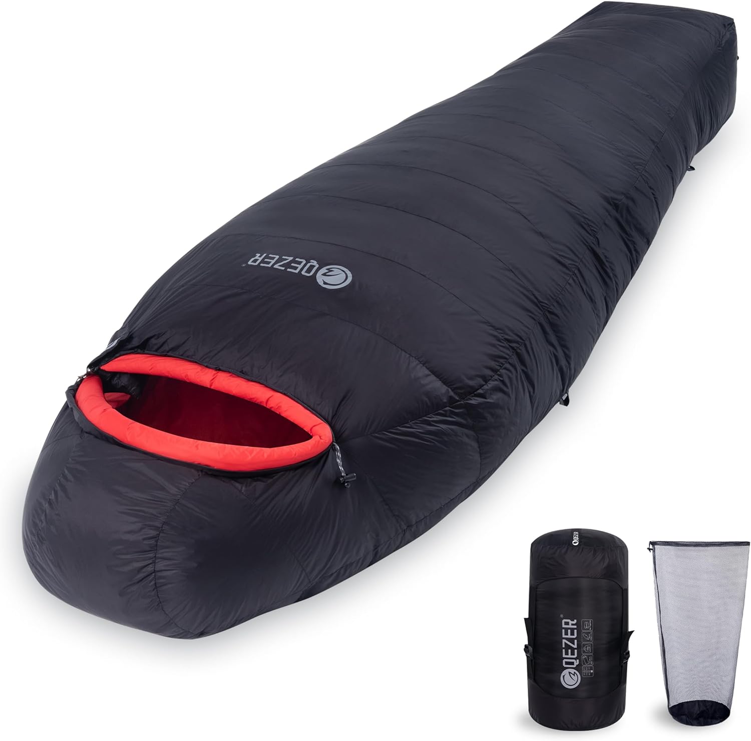 0 Degree Sleeping Bag for Adults 660 Fill Power Down Sleeping Bag for Cold Weather -20°F / -8°F / 0°F / 10°F Large Lightweight Sleeping Bag