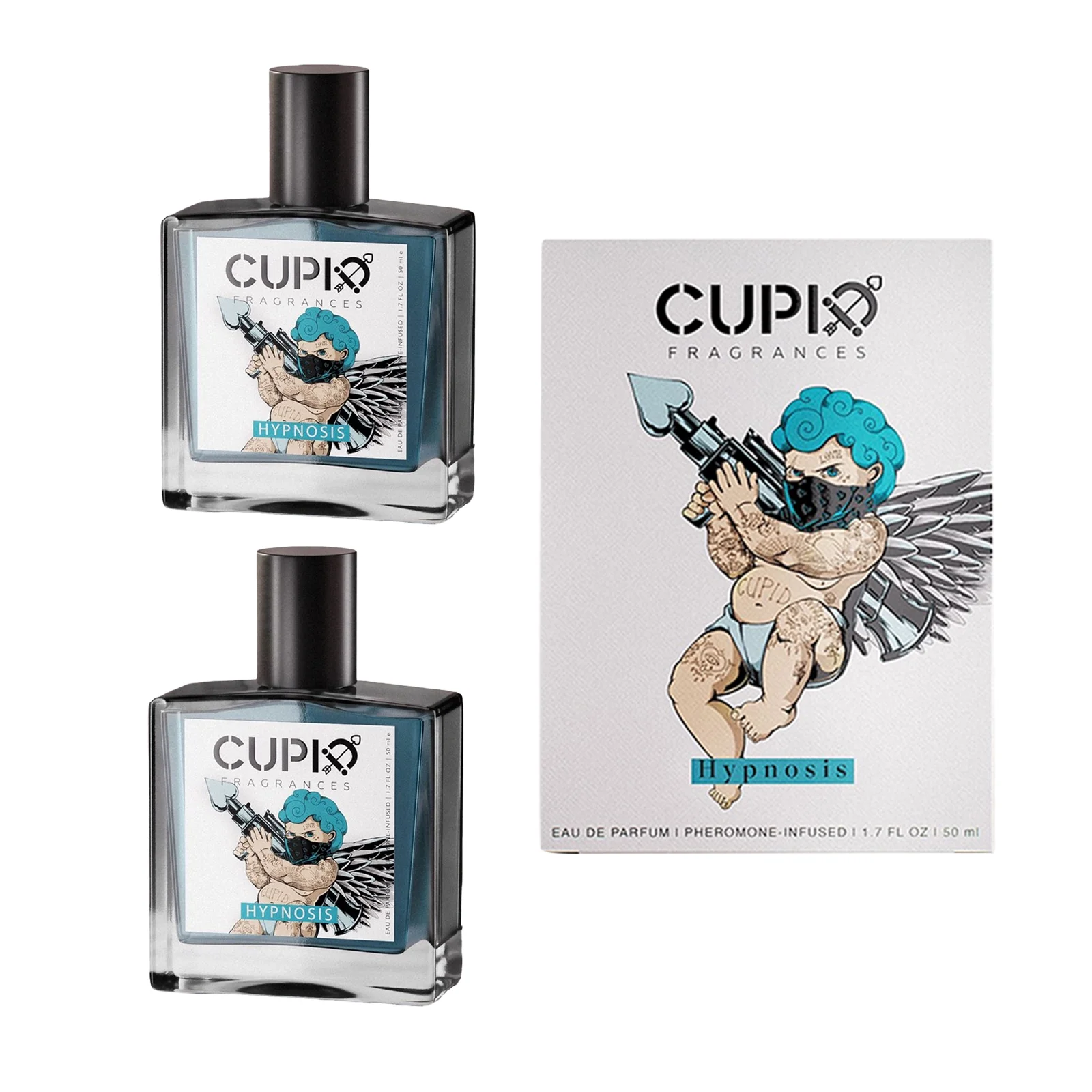 Cupid Charm Men's Toilet (Pheromone Injection)- Cupid Hypnotic Cologne Cupid Fragrances for Men to Make Her Fall in Love with You, Best Gifts for Men - 50ml (2PCS)