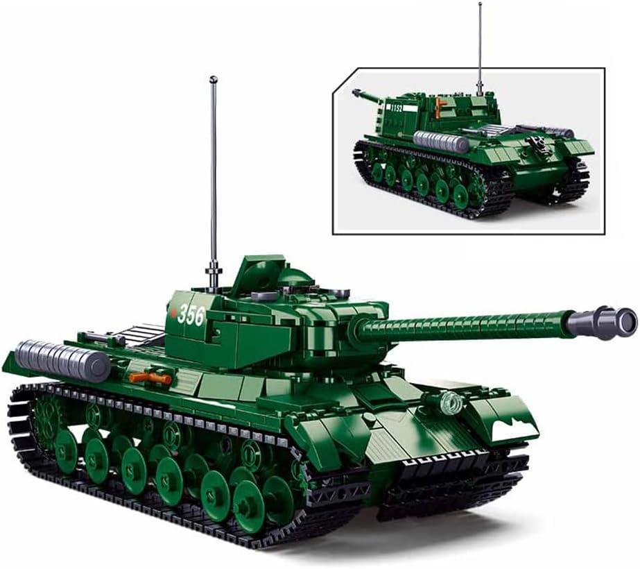 DAHONPA is-2 Heavy Tank Building Block(845 PCS),WW2 Military Historical Collection Tank Model with 3 Soldier Figures,Toys Gifts for Kid and Adult.
