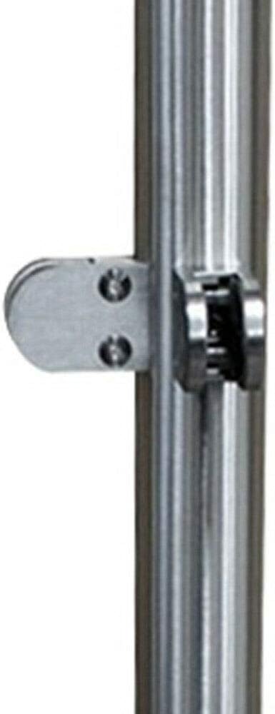 TFCFL 110CM High Glass Balustrade Railing Post Glazing Stainless Steel Pole Handrail Garden Fencing Silver (110cmEnd Post) (110cm Mid Post) Pack of 2