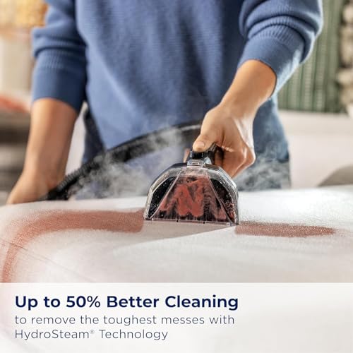 BISSELL Little Green HydroSteam Multi-Purpose Portable Carpet and Upholstery Cleaner, Car and Auto Detailer, 3618