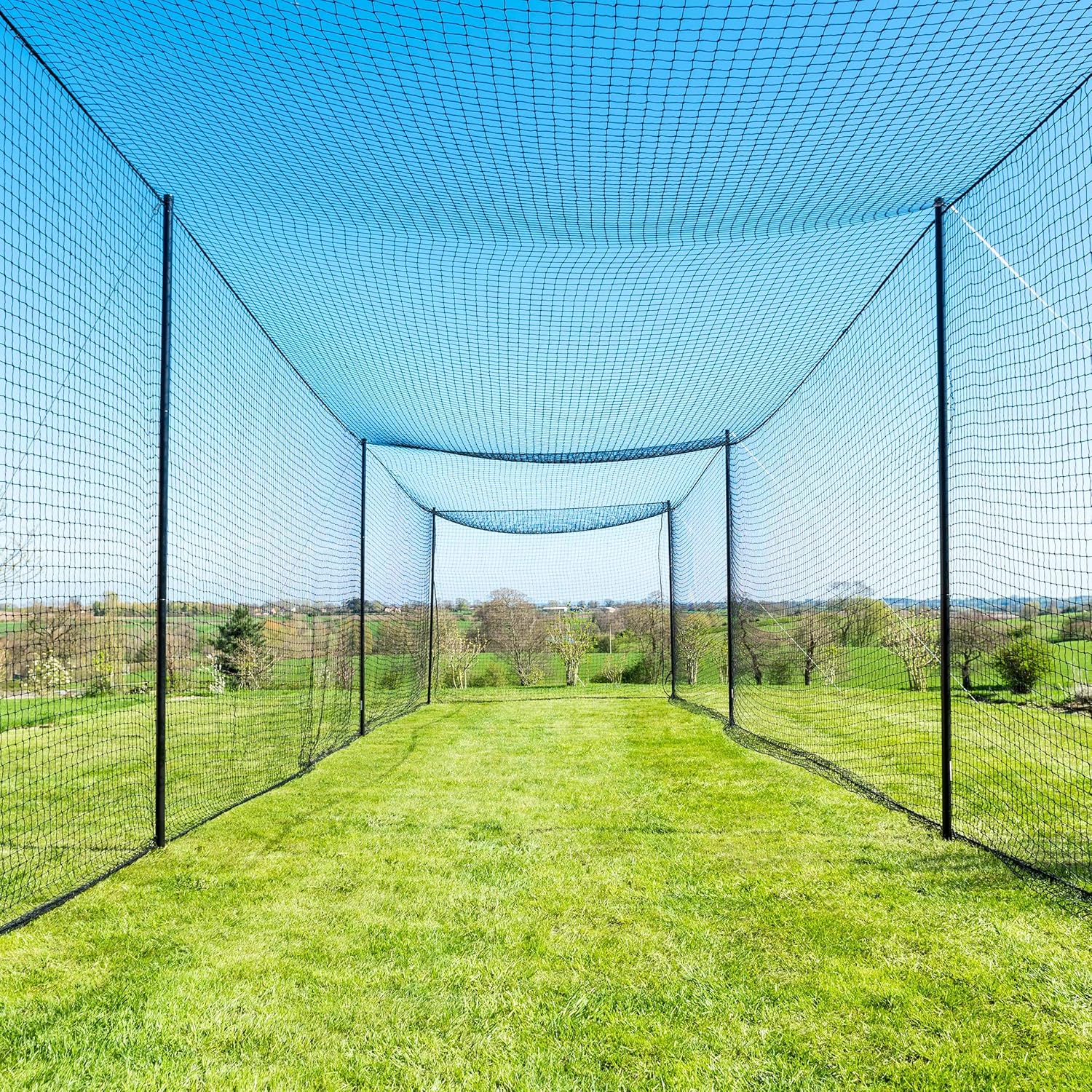 Fortress Ultimate Baseball Batting Cage [20’, 35’, 55’, 70’] | #42 Grade Net with Steel Poles | Baseball & Softball Batting Cages & Netting | Softball Batting Cage