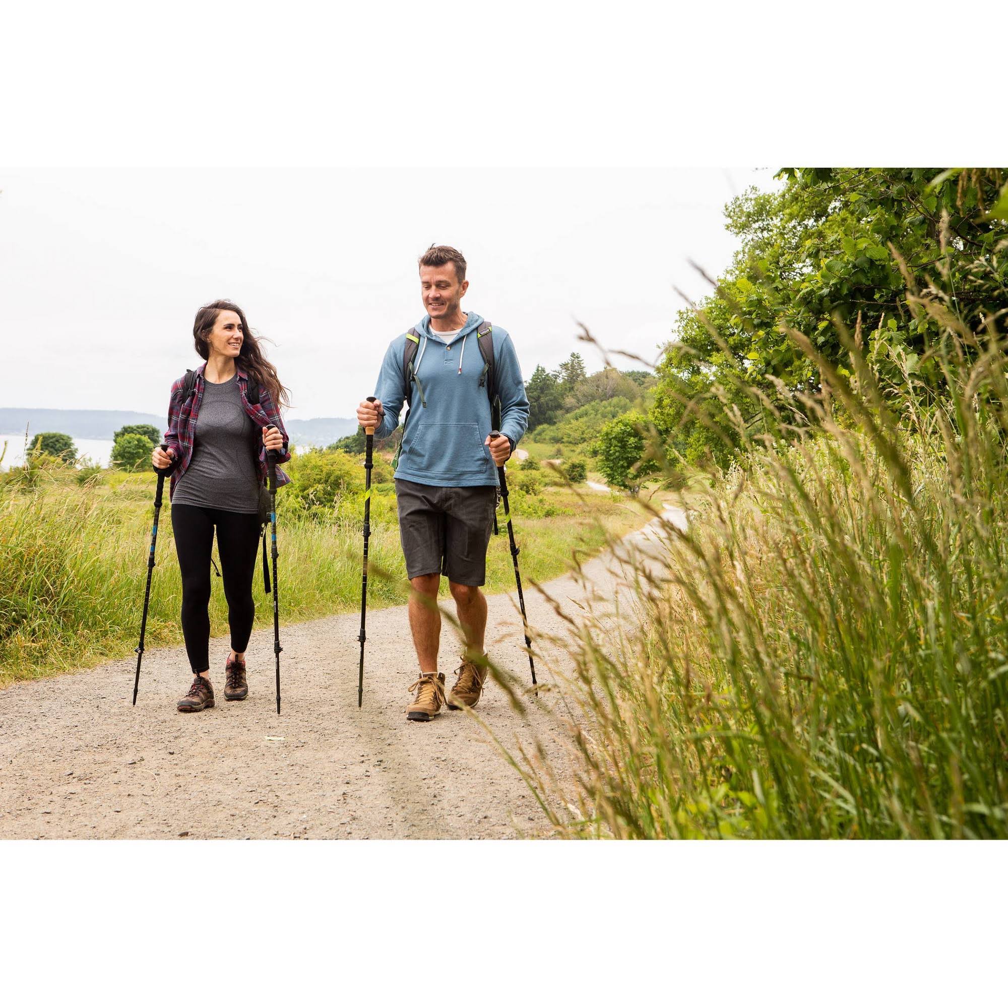 Cascade Mountain Tech Ultralight Carbon Fiber Eva Grip Hiking Trekking Poles