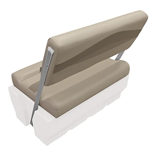 Wise BM1152-1066 Premier Series Pontoon Flip-Flop Seat Cushion Set, Stone/Mocha Java/Khaki
