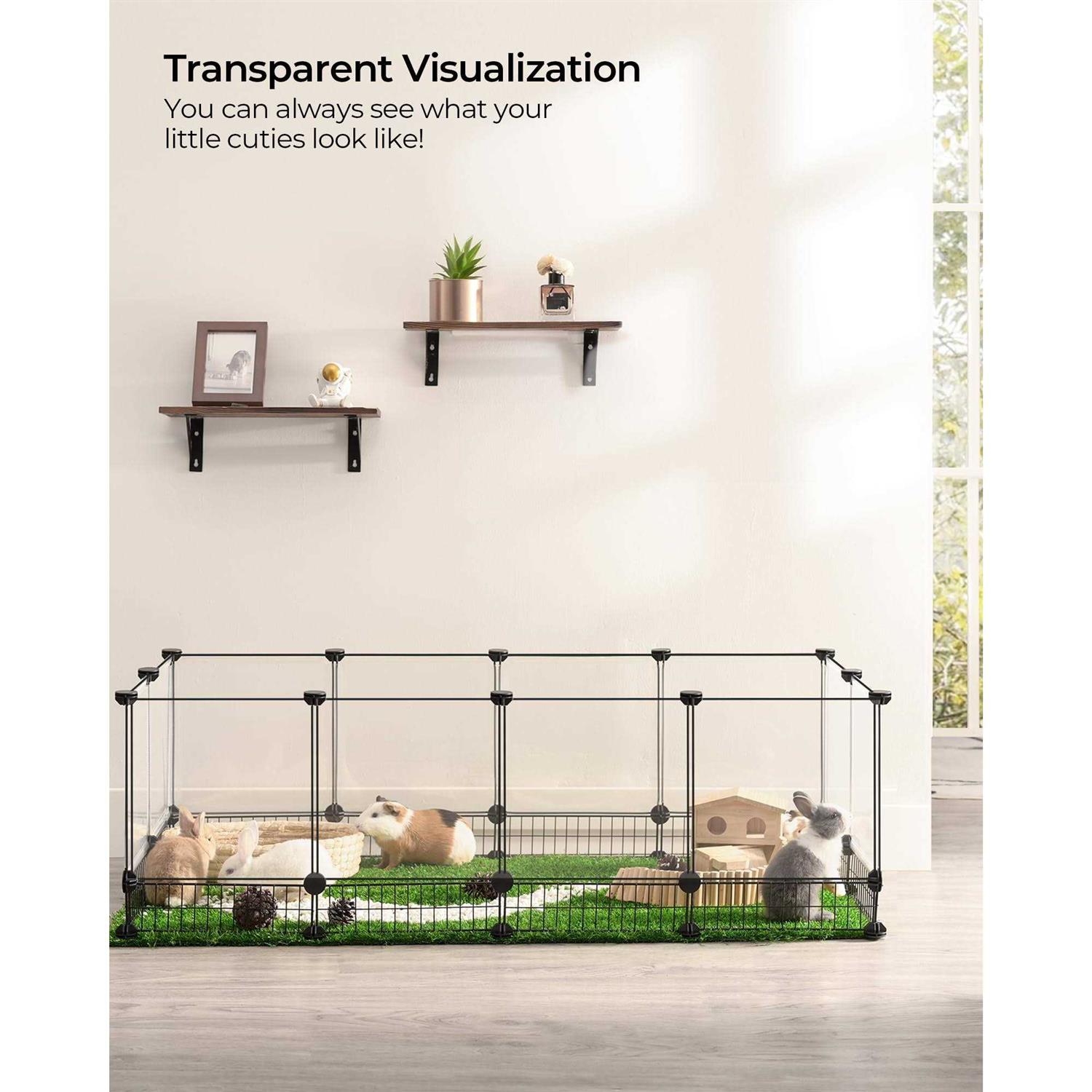 DINMO Rabbit Playpen guinea Pig cages Hamster cages Iron Net Bottom Design for Small Animal - Pet Supplies online store