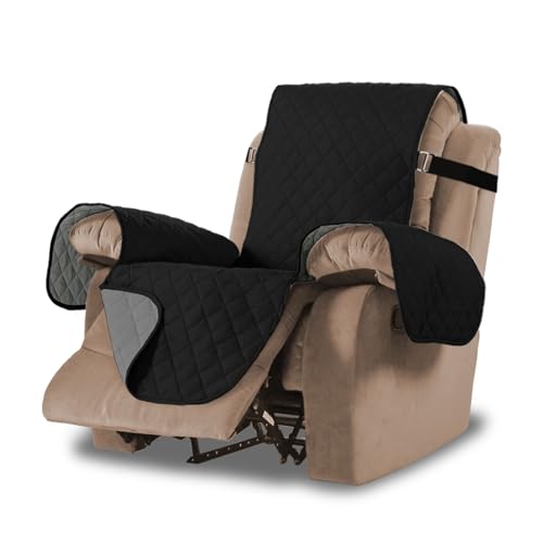 Recliner Sofa Covers, Sofa Cover Waterproof Protector, Chair Covers for Armchairs, Sofa Slipcovers Sofa Protectors for Kids and Pets, Furniture Protector (Grey,Small Recliner)