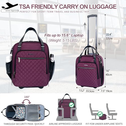 EMPSIGN Underseat Carry On Wheeled - 16